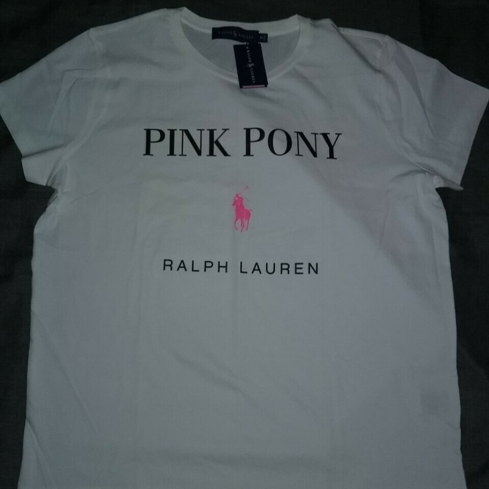 Women's Ralph Lauren Pink Pony Tee Shirt
